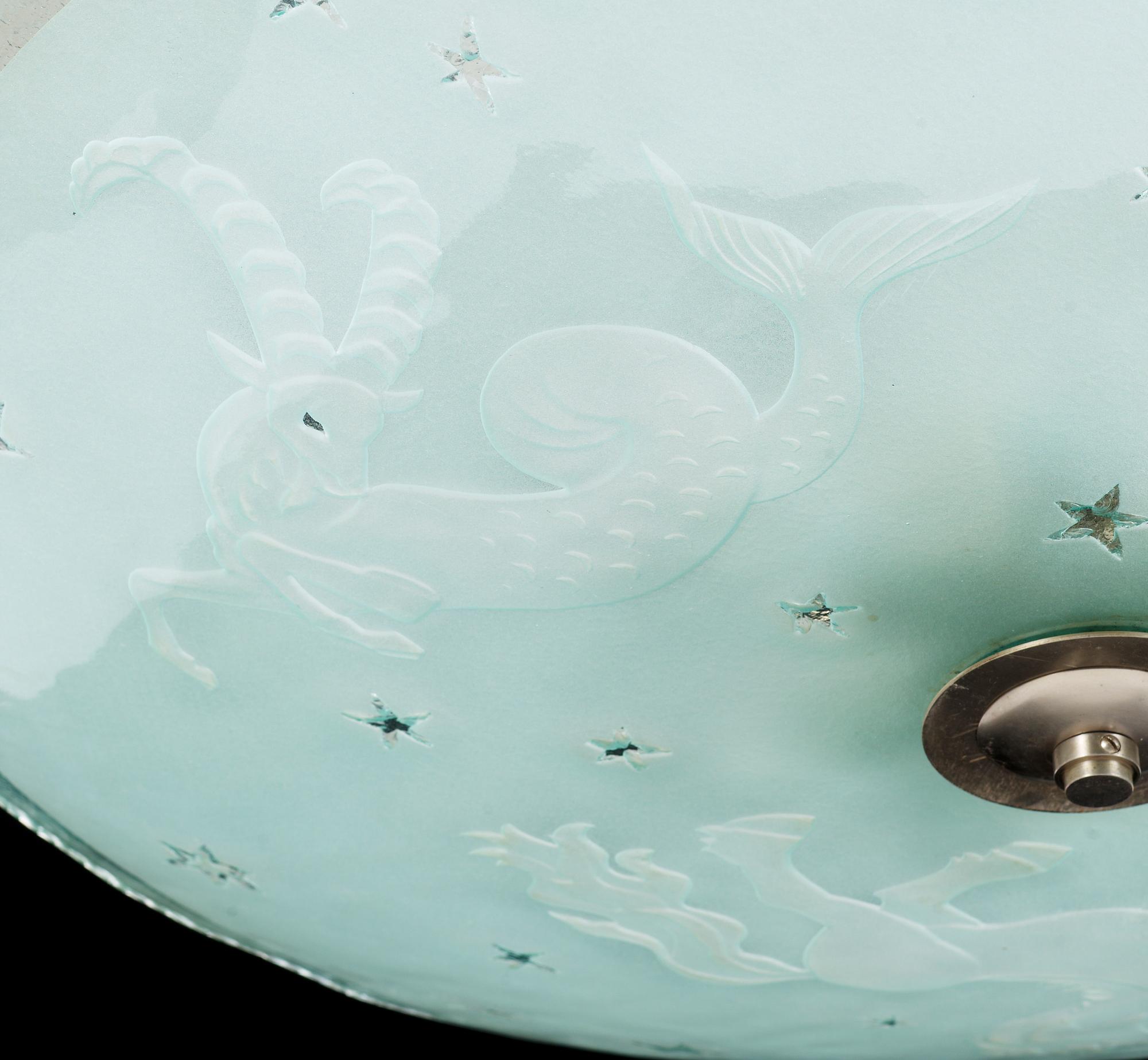 TAKPLAFOND, glas, 1900-talets mitt.