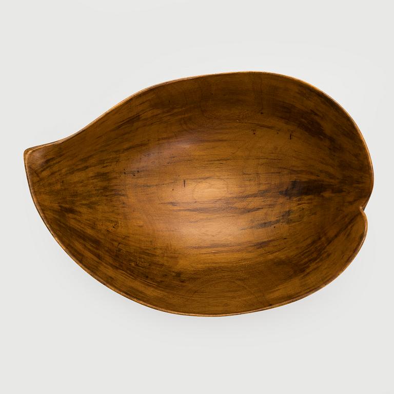 Skål, teak, David Auld, Haiti 1900-talets mitt.