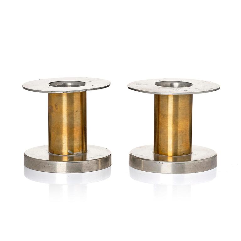 Nils Fougstedt, a rare pair of candlesticks model A 1277, Firma Svenskt Tenn, Stockholm, 1935.