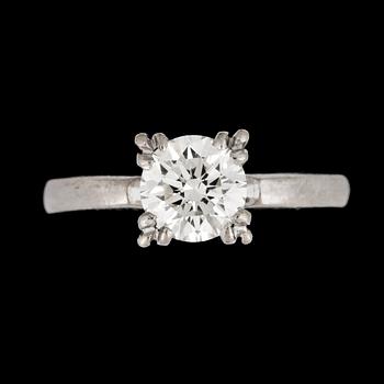 188. A brilliant cut diamond ring, 1.11 ct.