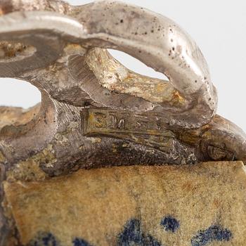 Lars Arby, fyra ringar, silver, en med tigeröga.