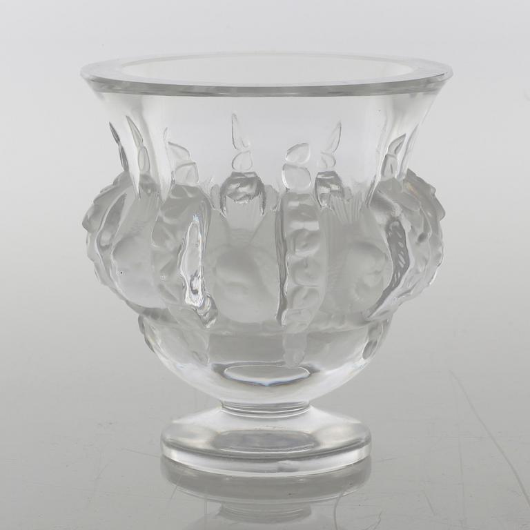 A 20th century glass vase, Lalique, France.
