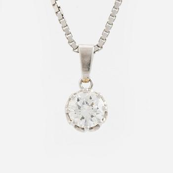 Brilliant cut diamond necklace.