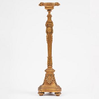 A Gustavian giltwood guéridon, Stockholm, late 18th century.