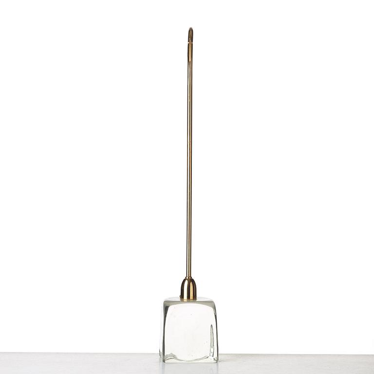Estrid Ericson, a glass and brass doorstop, Svenskt Tenn, provenance Estrid Ericson.