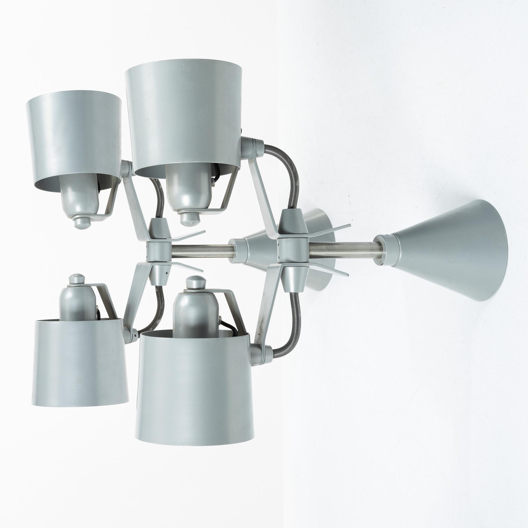 Hannes Wettstein, wall lights, a pair, Palucco, Italy, 1990s.