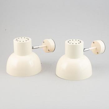 Hans-Agne Jakobsson, a pair of wall lights, Markaryd, Sweden, mid 20th century.