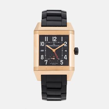 JAEGER-LeCOULTRE Reverso, Squadra Hometime Black, 1000 Hours, armbandsur 35 x 40,5 (50,5) mm.