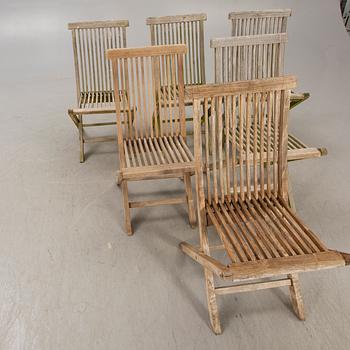 A seven pcs Royal Oak teak garden suite.