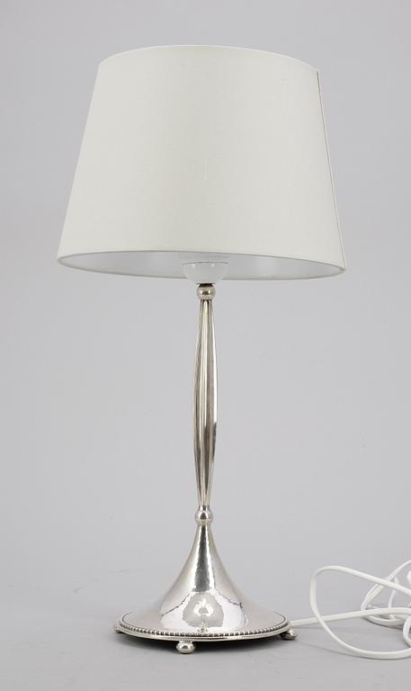 BORDSLAMPA, silver, K Anderson, Stockholm 1927.