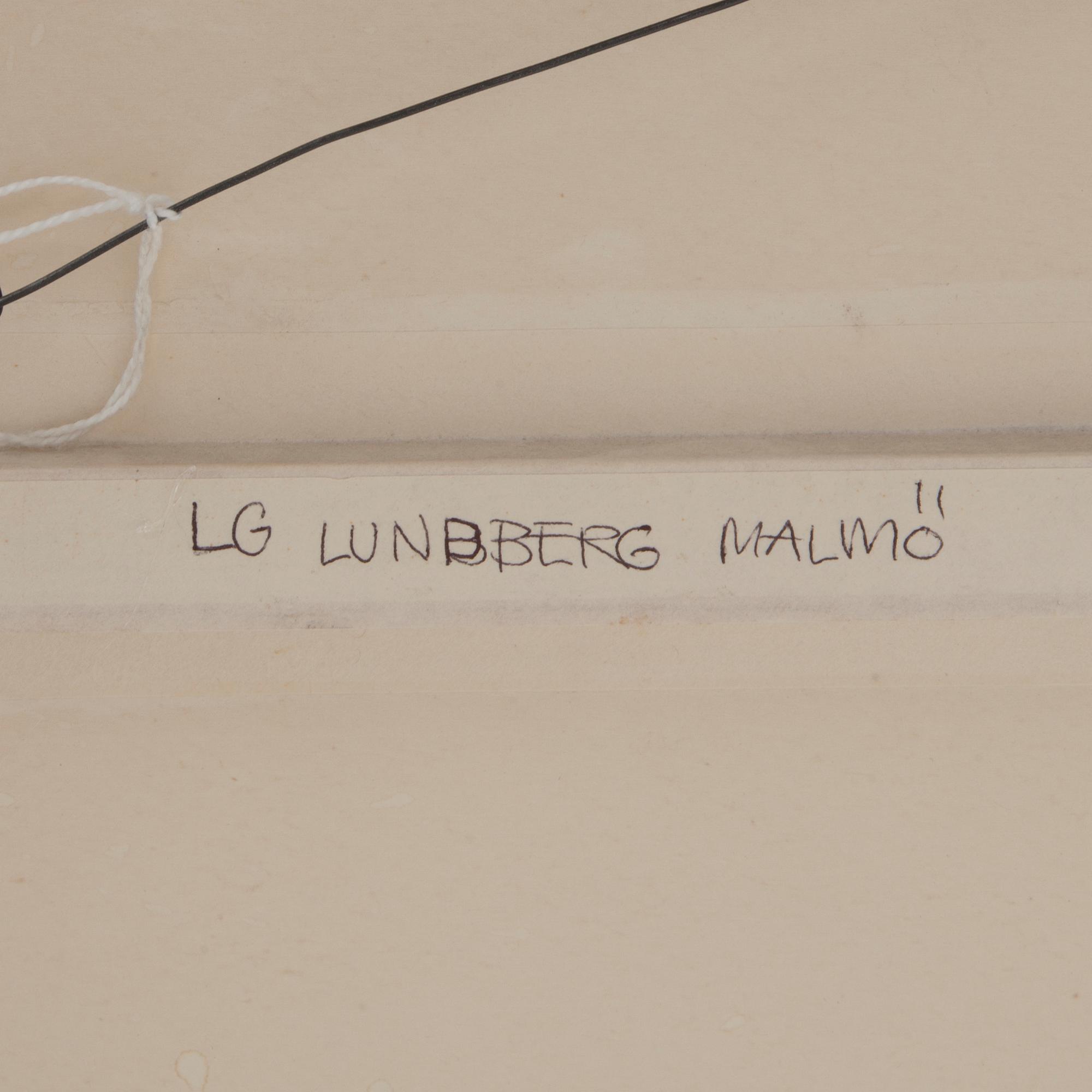 LG LUNDBERG, blandteknik på papper, signerad LG LUNDBERG och daterad 1978.