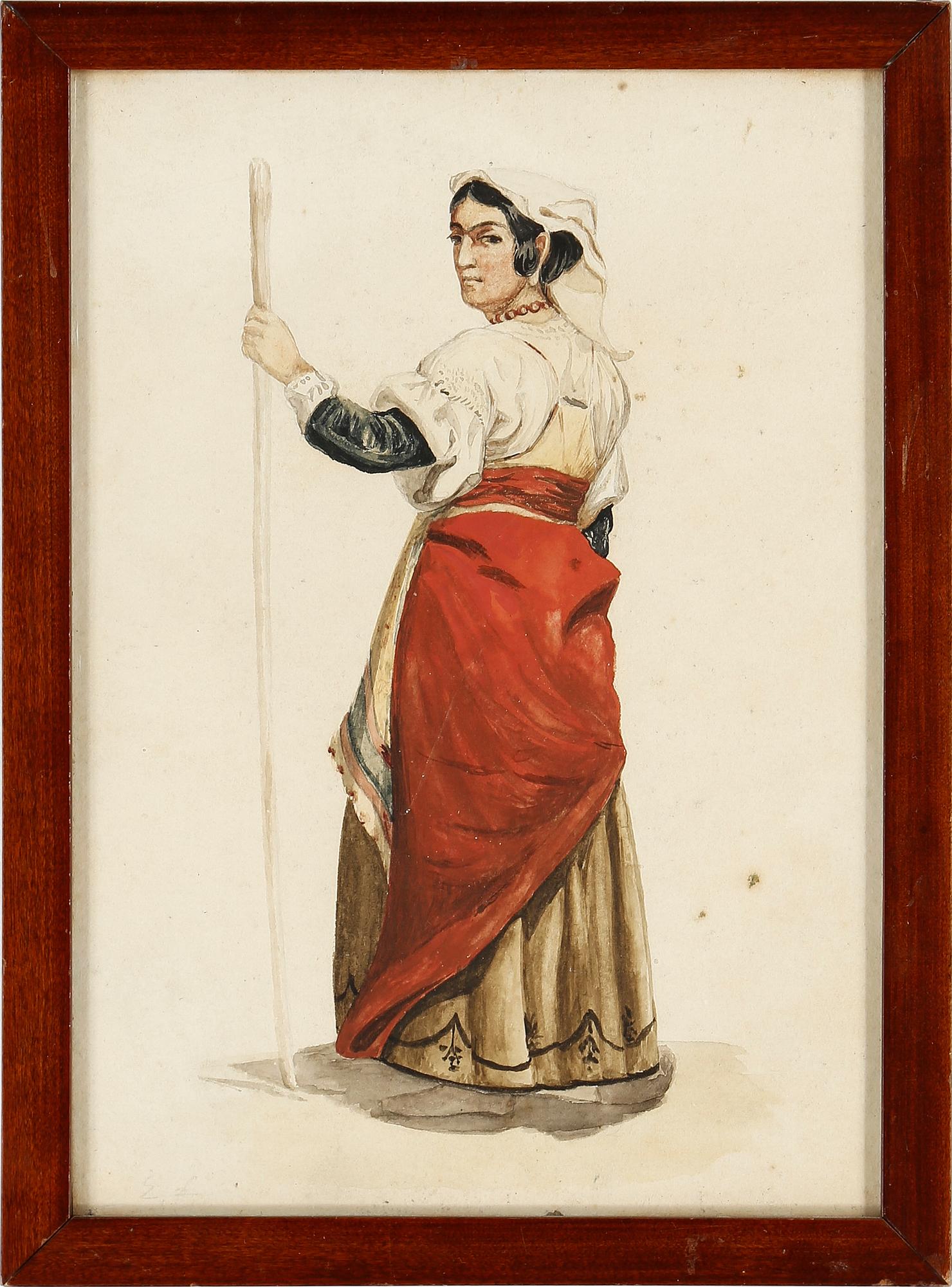 EGRON LUNDGREN, blyerts och akvarell på papper, monogramsignerad.