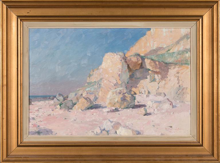 Alfred Bergström, öljy kankaalle, signeerattu.