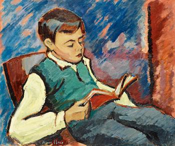 60. Agnes Cleve, Reading boy.