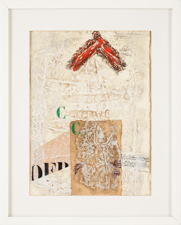 JAMES COIGNARD, carborundumetsning med collage, signerad och numrerad.