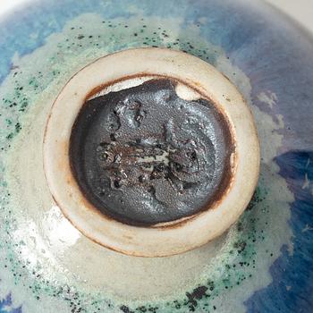 Berndt Friberg, miniature vases, four pieces, stoneware, Gustavsberg Studio 1970-1972.