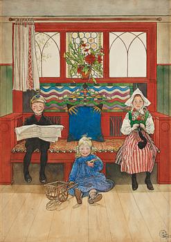 415. Carl Larsson, "Pappa och mamma och barn".