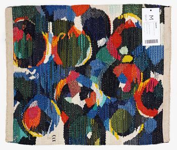 Barbro Sprinchorn, a textile, 'Mörk frukt', tapestry weave, c. 45 x 38 cm, signerad S.