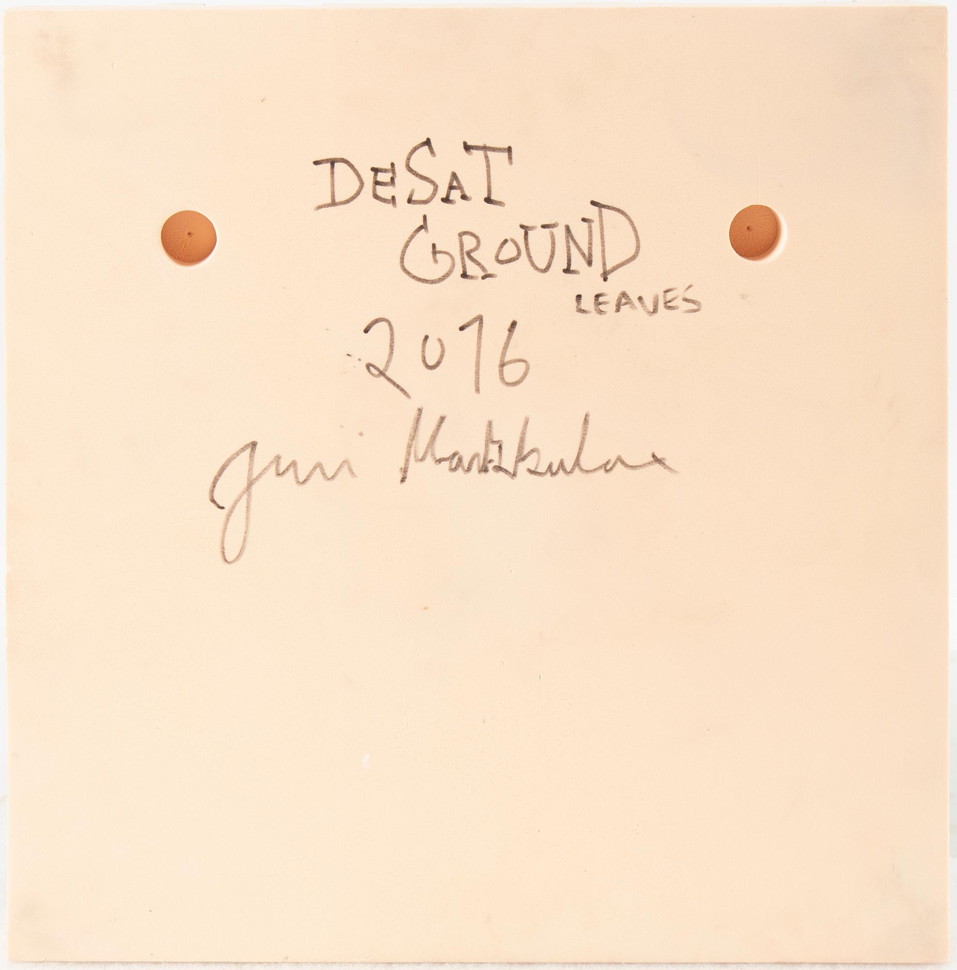 JURI MARKKULA, three dimensional work for wall in pigmented polyvinyl  and polyurethan signed and dated on verso.