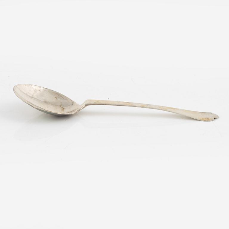 A probably Norwegian 18th Century silver spoon, unclear makers mark CN.