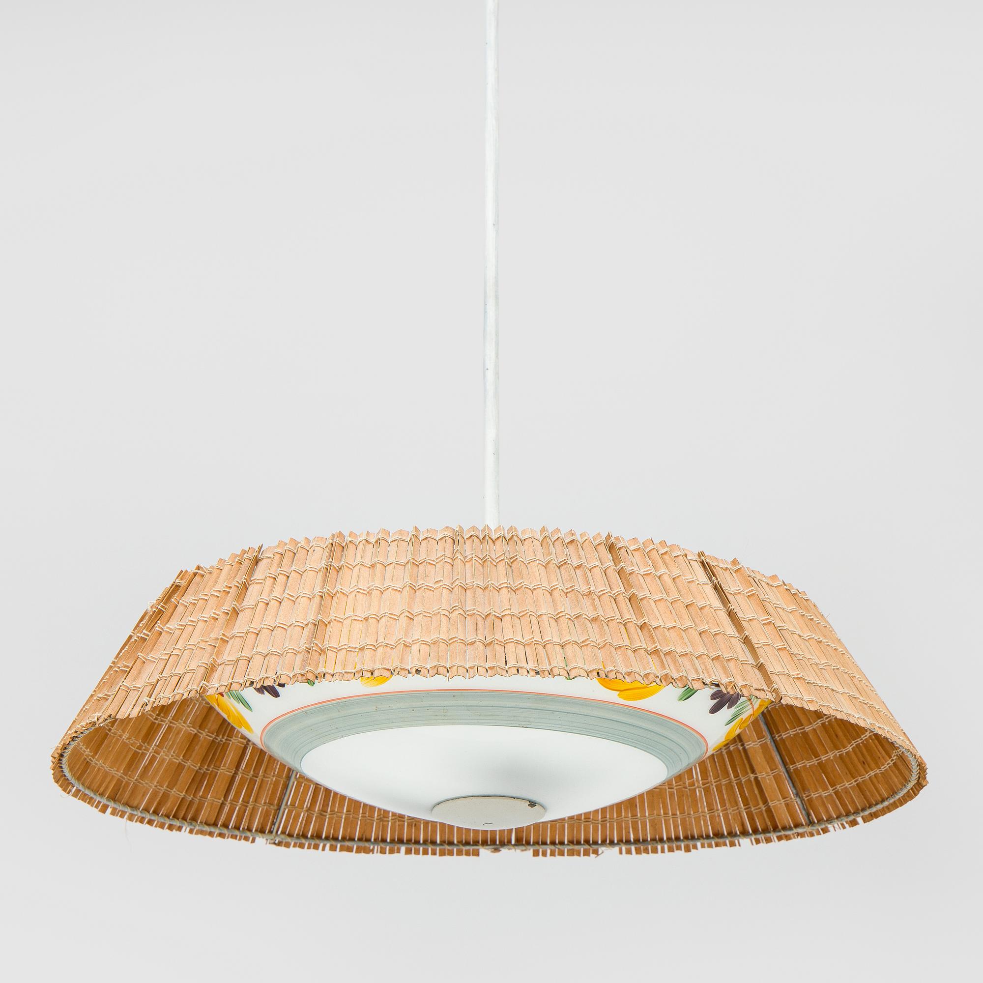 Paavo Tynell, A 1940s pendant ceiling light  for Taito and Kauklahden Lasitehdas.