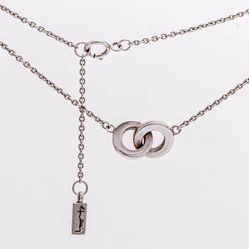 Efva Attling, halsband 18K vitguld briljanter 0,06 ct TW SI, "You & Me".