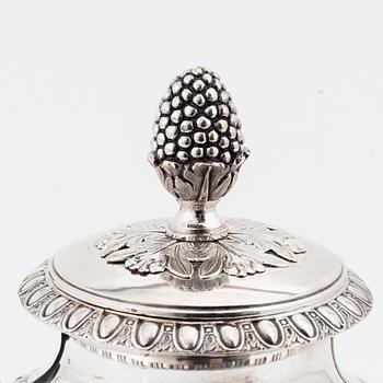 A Swedish silver coffee pot, mark of Anders Lundqvist, Stockholm 1847.