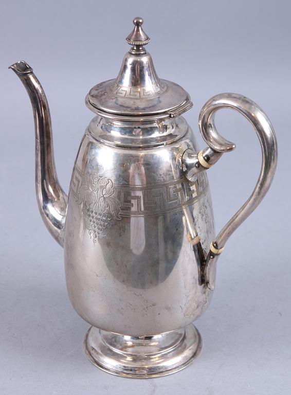 KAFFEKANNA, silver, nyrenässans, L.Larsson & Co, Göteborg  1880.