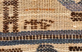 Märta Måås-Fjetterström, woven tapestry on linen backing, signed MMF, approx. 130x67 cm.