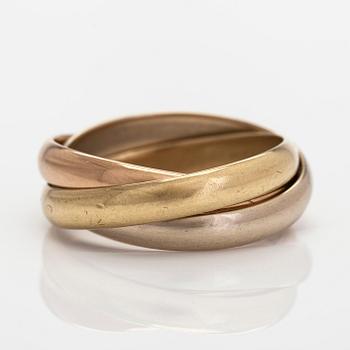 Cartier, ring, "Trinity", 18K guld i tre färger.