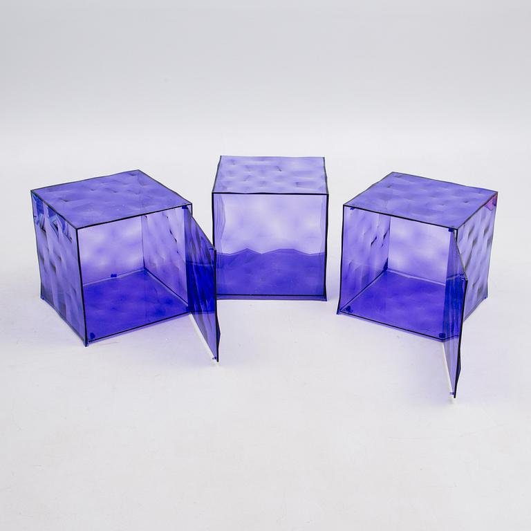 FÖRVARINGSLÅDOR, 3 st, "Optic Cubs" Patrick Jouin, Kartell, 2000-tal.