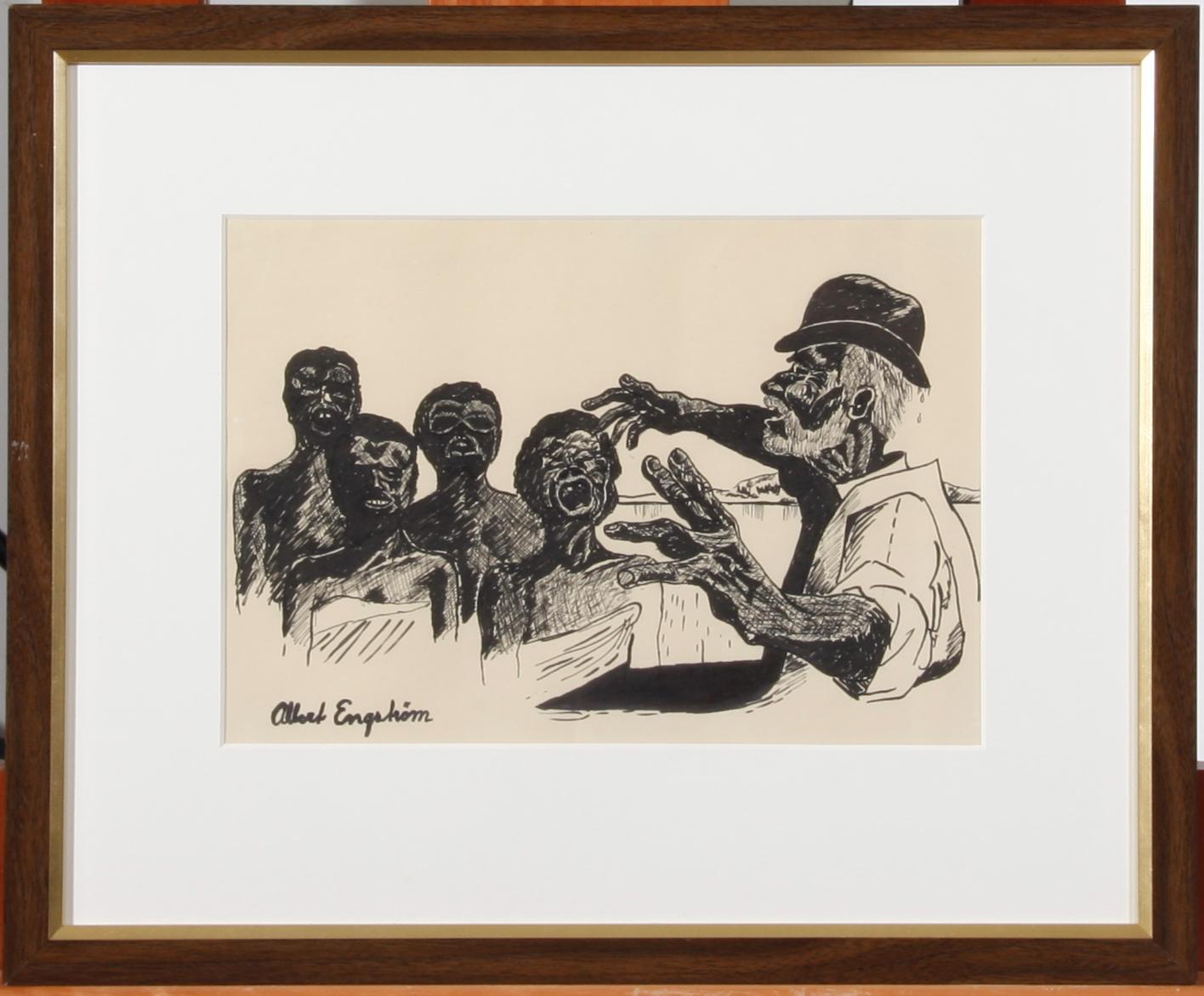 ENGSTRÖM, ALBERT. Tusch. Sign.