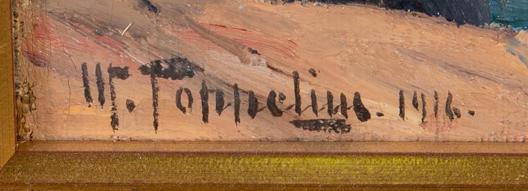 Woldemar Toppelius, oil on canvas, signed and dated 1916.