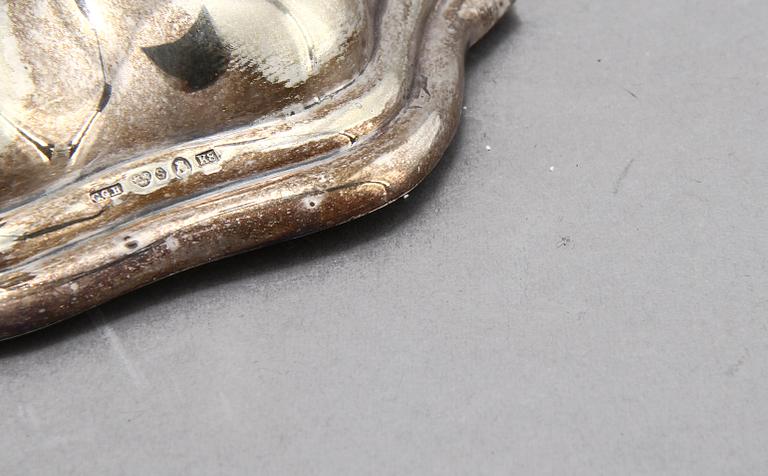 LJUSSTAKAR, ett par, silver, C G Hallberg, Stockholm, 1936.