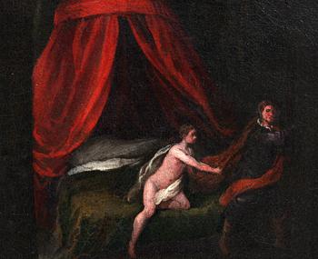 OKÄND KONSTNÄR, olja på uppfodrad duk, 1700-tal.