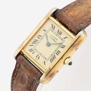 must de Cartier, Tank, wristwatch, 20,5 x 20 (28) mm.