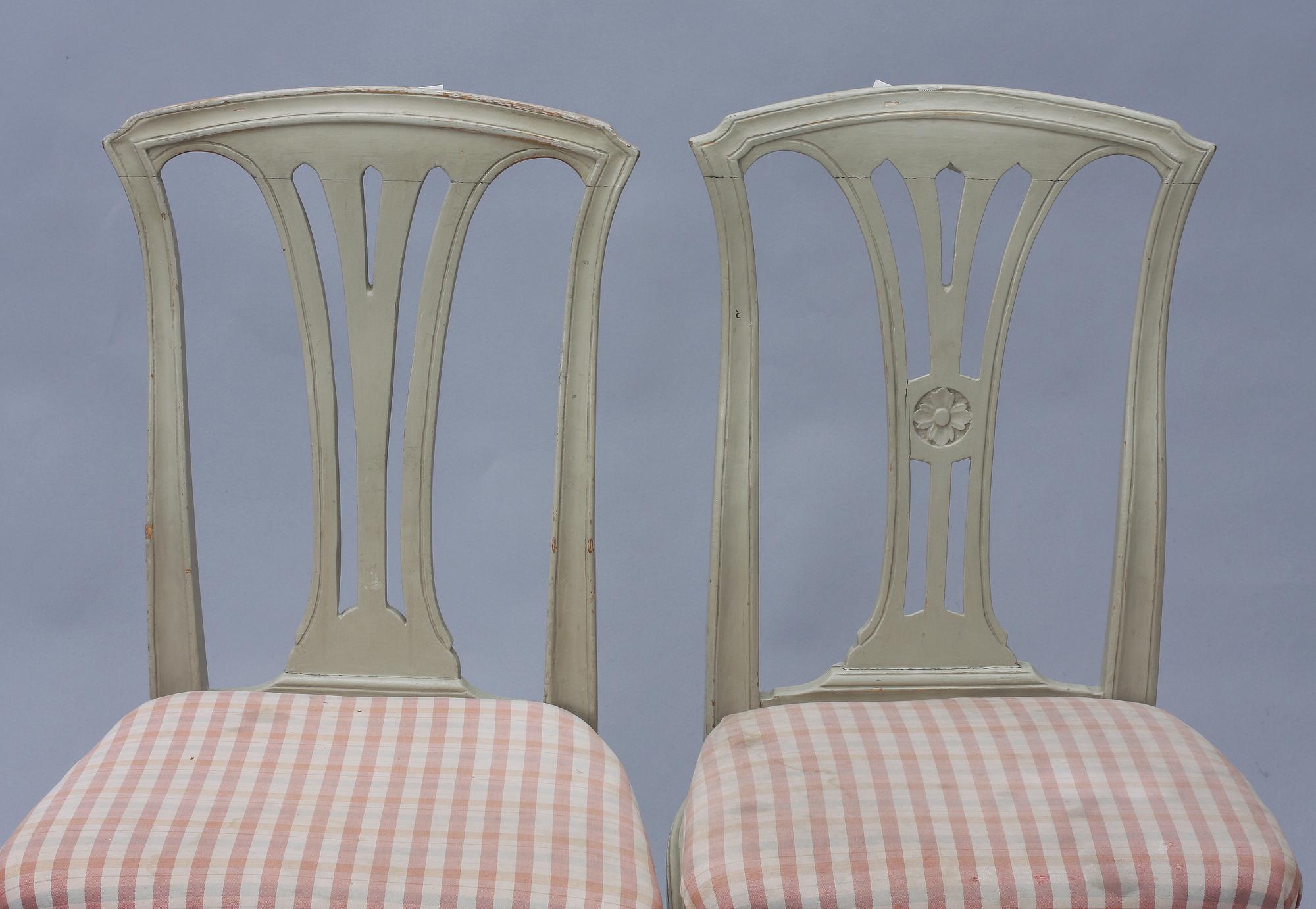 STOLAR 6+2 st, gustavianska, 1700-talets slut.