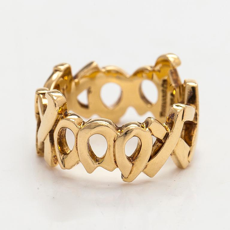 Tiffany & Co, Paloma Picasso, ring, 'XO', in 18K gold.