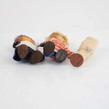 Atelier Fauni, Moomin figures, 3 pcs, Atelier Fauni, Finland, 1950s/60s.