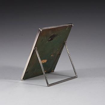A Swedish early 20th century silver and enameld frame, marked W.A. Bolin, stockholm 1919.