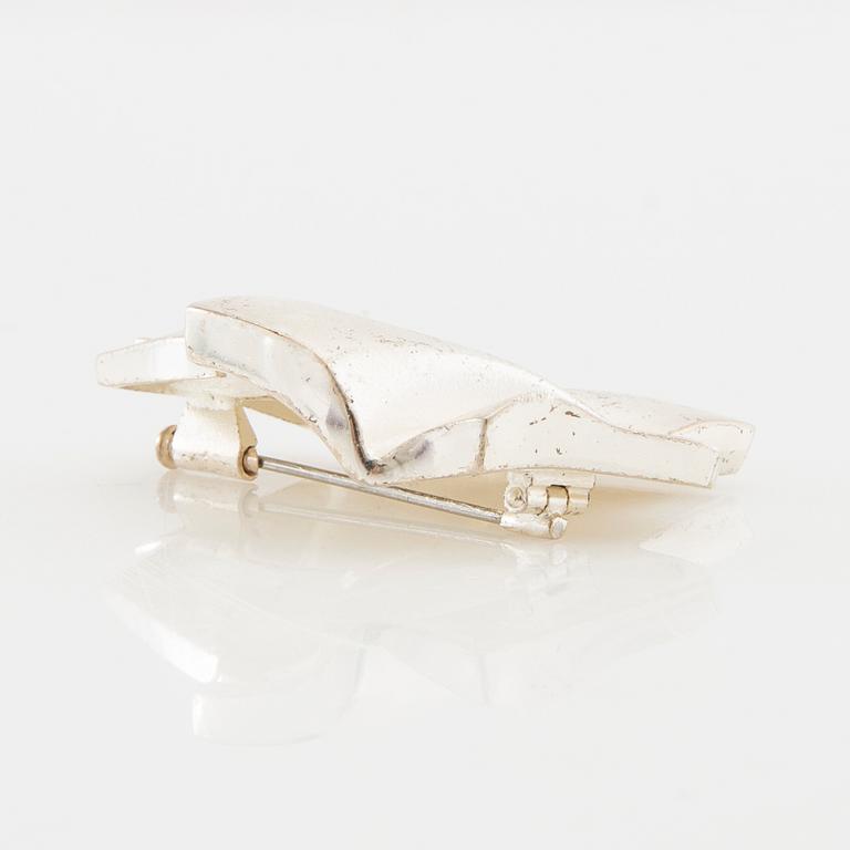 Björn Weckström, Brooch "Stranger on Io" sterling silver, Lapponia 1993.