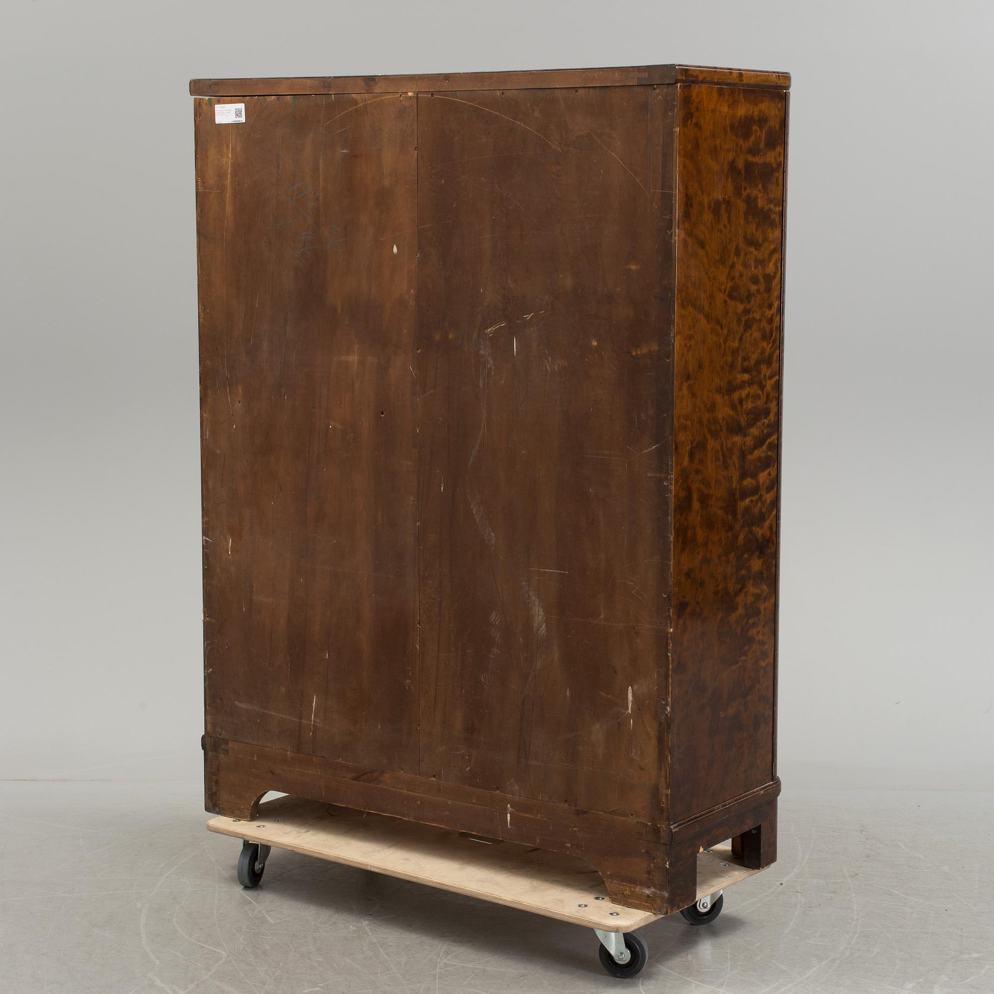Otto Schulz, A Swedish Modern stained birch cabinet, probably Otto Schulz for Boet, 1930's.