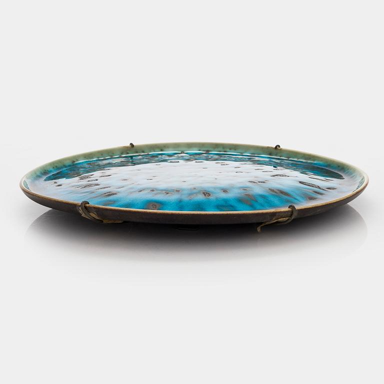 Friedl Holzer-Kjellberg, A stoneware dish, signed ARABIA -F.H.Kj.-.