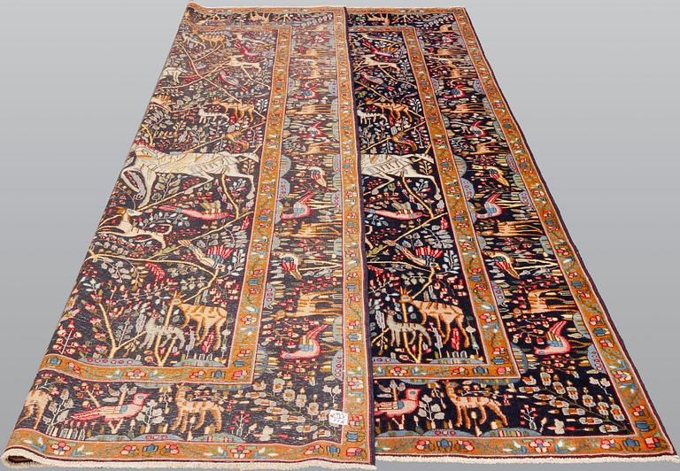 Matta, Figural Kirman, ca 287 x 200 cm.