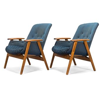 Olof Ottelin, a pair of 1950's "Mister" armchairs for Oy Stockmann Ab, Keravan puusepäntehdas.