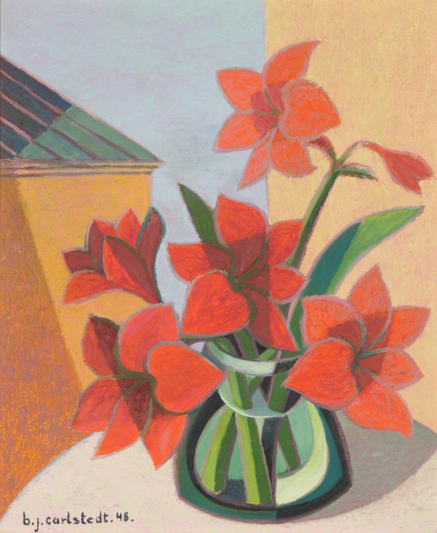 Birger Carlstedt, Flowers in vase at the window.