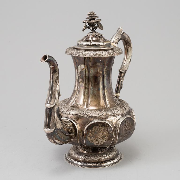 A coffee pot by Lars Larsson, Gothemburg, 1850.