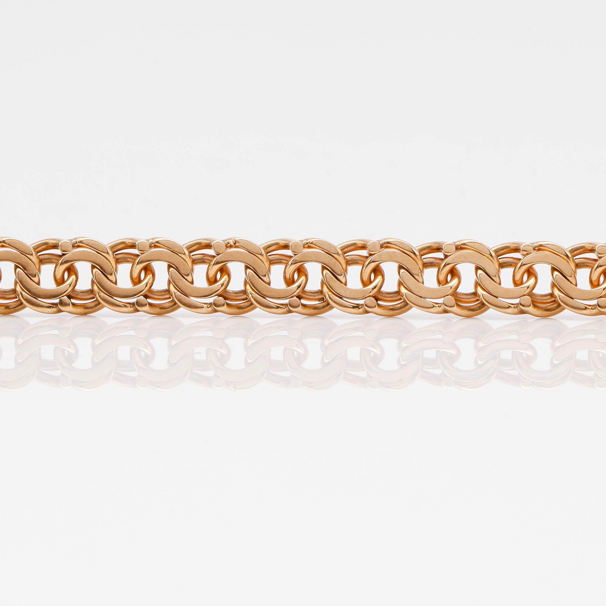 ARMBAND, 18K guld, svenska stämplar, 1965. Vikt ca 22 g.
