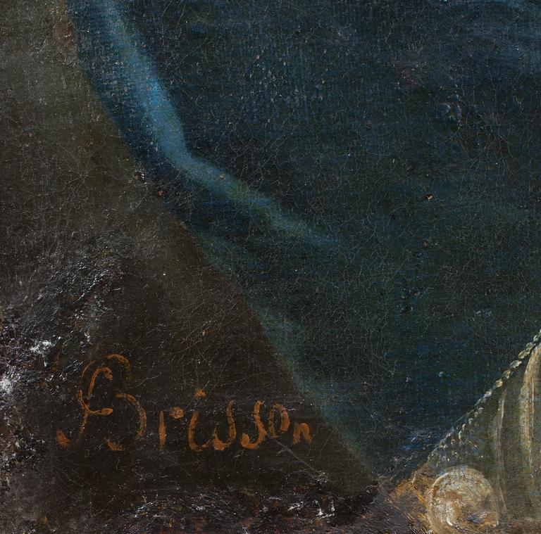OKÄND KONSTNÄR, olja på duk, bär sign Brisson, 1700-talets slut.