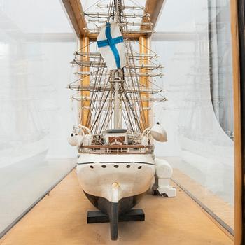 A ships model of frigate Suomen Joutsen 20th century.